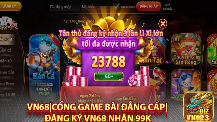 Vn68|Cổng Game Bài Đẳng Cấp| Đăng Ký Vn68 Nhận 99k